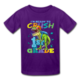 Im Ready To Crush 1st Grade Dinosaur shirt Back to School Youth / Kids T-Shirt - purple