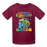 Im Ready To Crush 1st Grade Dinosaur shirt Back to School Youth / Kids T-Shirt - burgundy