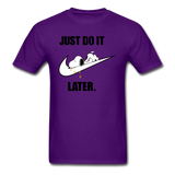Just Do It Later shirt Cute Sleepy Snoopy Lazy Dog Chill T-Shirt size S-6XL - purple