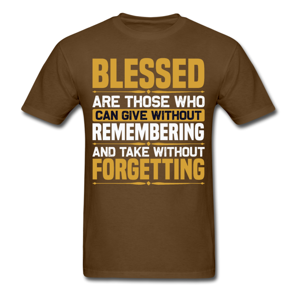 Motivation shirt Blessed motivational T-Shirt size S-6XL - brown