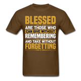 Motivation shirt Blessed motivational T-Shirt size S-6XL - brown
