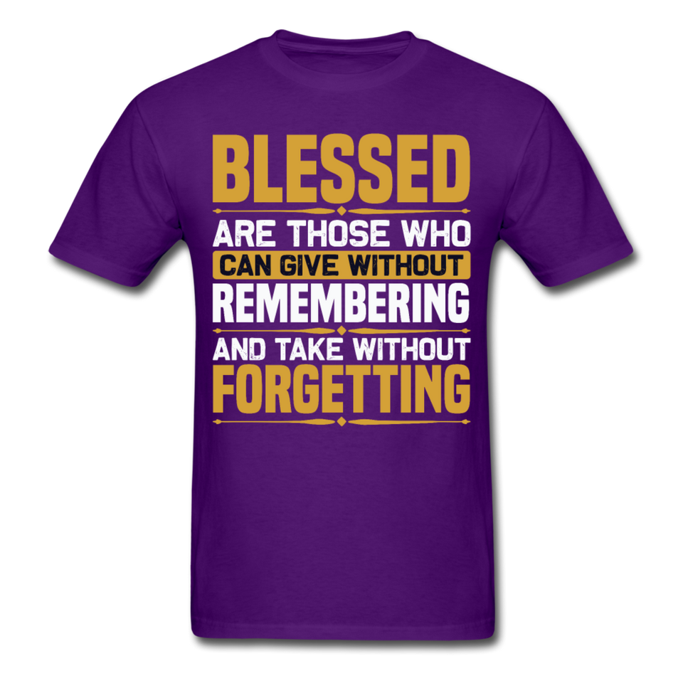 Motivation shirt Blessed motivational T-Shirt size S-6XL - purple