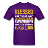 Motivation shirt Blessed motivational T-Shirt size S-6XL - purple