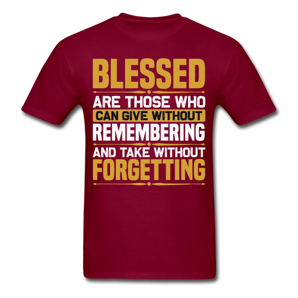 Motivation shirt Blessed motivational T-Shirt size S-6XL - burgundy