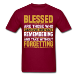 Motivation shirt Blessed motivational T-Shirt size S-6XL - burgundy
