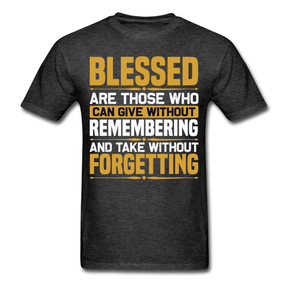 Motivation shirt Blessed motivational T-Shirt size S-6XL - heather black