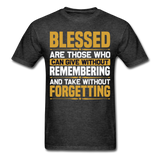 Motivation shirt Blessed motivational T-Shirt size S-6XL - heather black