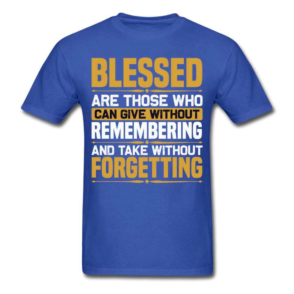 Motivation shirt Blessed motivational T-Shirt size S-6XL - royal blue