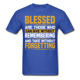 Motivation shirt Blessed motivational T-Shirt size S-6XL - royal blue