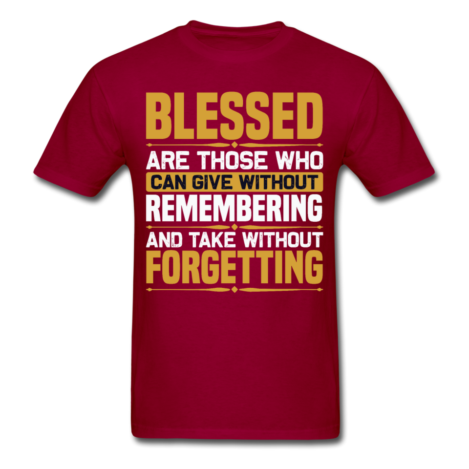 Motivation shirt Blessed motivational T-Shirt size S-6XL - dark red