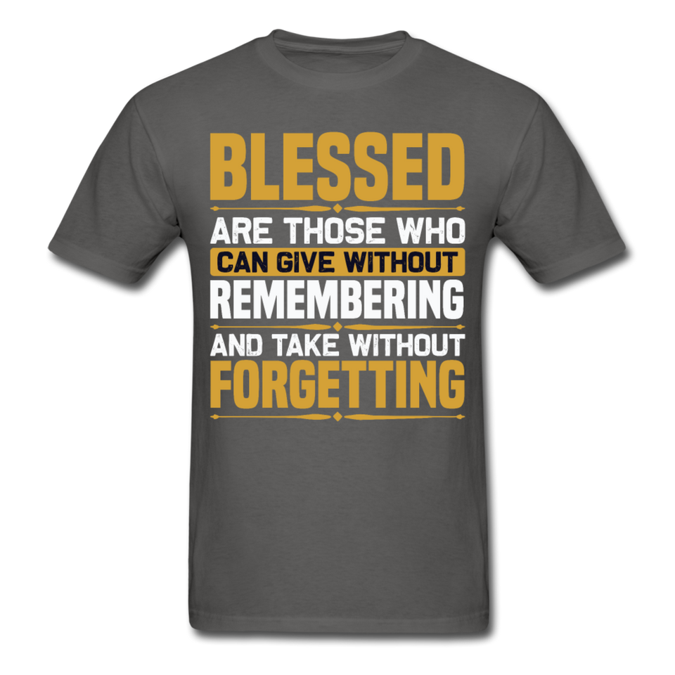 Motivation shirt Blessed motivational T-Shirt size S-6XL - charcoal