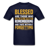 Motivation shirt Blessed motivational T-Shirt size S-6XL - navy