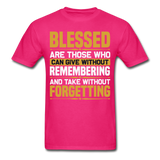 Motivation shirt Blessed motivational T-Shirt size S-6XL - fuchsia