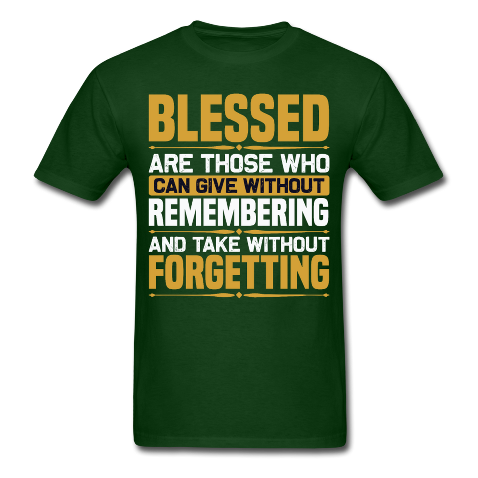 Motivation shirt Blessed motivational T-Shirt size S-6XL - forest green