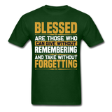 Motivation shirt Blessed motivational T-Shirt size S-6XL - forest green