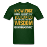 Inspirational shirt Inspirational Knowledge Wisdom Tshirt motivational T-Shirt - forest green