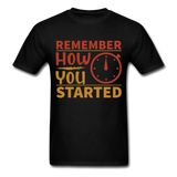Remember how you started shirt Inspirational Quote Tshirt motivational T-Shirt - black