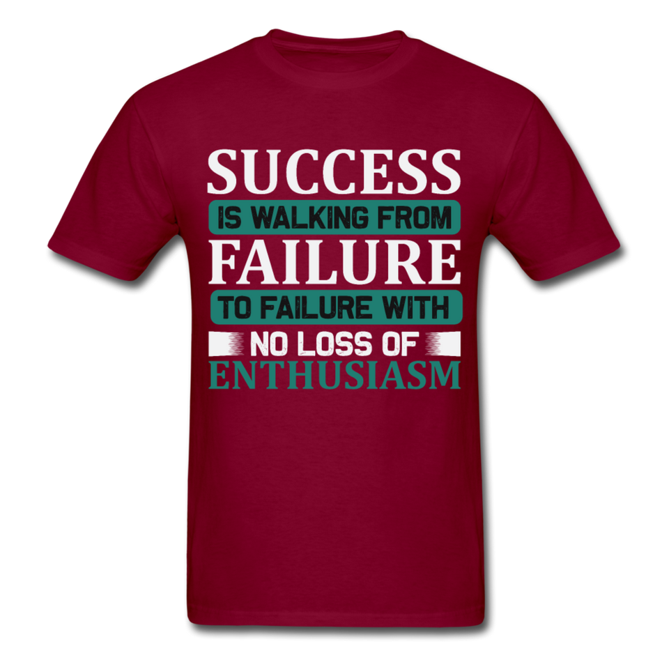 Success is walking from failure Inspirational Quote Tshirt motivational T-Shirt - burgundy