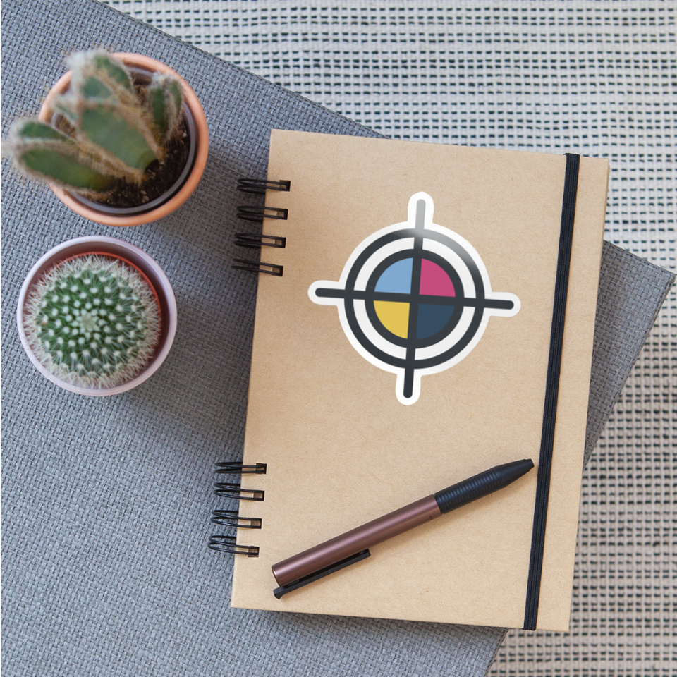 Playprintz Logo Sticker - white glossy