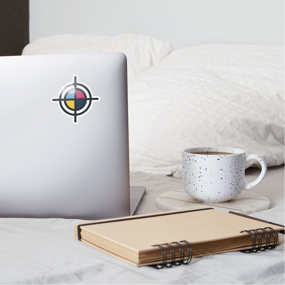 Playprintz Logo Sticker - white glossy