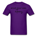 Mind your own uterus shirt Funny Women's Reproductive Rights Girl Power T-shirt - purple