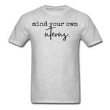 Mind your own uterus shirt Funny Women's Reproductive Rights Girl Power T-shirt - heather gray
