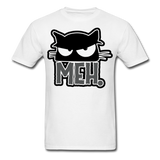 Meh Cat shirt Funny Cat Saying - Meh Moody Cat - Angry Black Cat T-shirt - white
