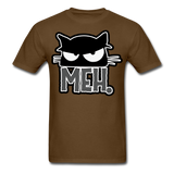 Meh Cat shirt Funny Cat Saying - Meh Moody Cat - Angry Black Cat T-shirt - brown