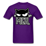 Meh Cat shirt Funny Cat Saying - Meh Moody Cat - Angry Black Cat T-shirt - purple