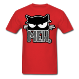 Meh Cat shirt Funny Cat Saying - Meh Moody Cat - Angry Black Cat T-shirt - red