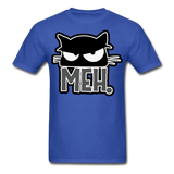 Meh Cat shirt Funny Cat Saying - Meh Moody Cat - Angry Black Cat T-shirt - royal blue