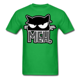 Meh Cat shirt Funny Cat Saying - Meh Moody Cat - Angry Black Cat T-shirt - bright green