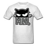 Meh Cat shirt Funny Cat Saying - Meh Moody Cat - Angry Black Cat T-shirt - light heather gray