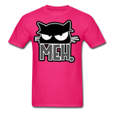 Meh Cat shirt Funny Cat Saying - Meh Moody Cat - Angry Black Cat T-shirt - fuchsia