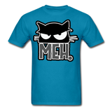 Meh Cat shirt Funny Cat Saying - Meh Moody Cat - Angry Black Cat T-shirt - turquoise