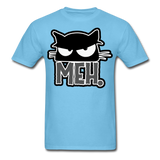 Meh Cat shirt Funny Cat Saying - Meh Moody Cat - Angry Black Cat T-shirt - aquatic blue