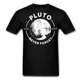 Pluto Never Forget 1930 - 2006 Vintage shirt Solar System Planet Science T-shirt - black