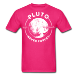 Pluto Never Forget 1930 - 2006 Vintage shirt Solar System Planet Science T-shirt - fuchsia