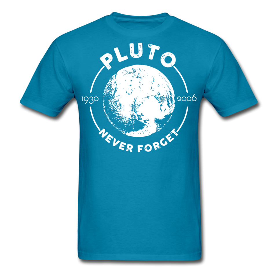 Pluto Never Forget 1930 - 2006 Vintage shirt Solar System Planet Science T-shirt - turquoise