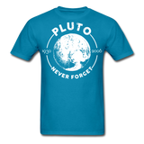 Pluto Never Forget 1930 - 2006 Vintage shirt Solar System Planet Science T-shirt - turquoise