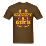 Creepy and Cute shirt Funny Halloween Witch Ghost T-Shirt - brown