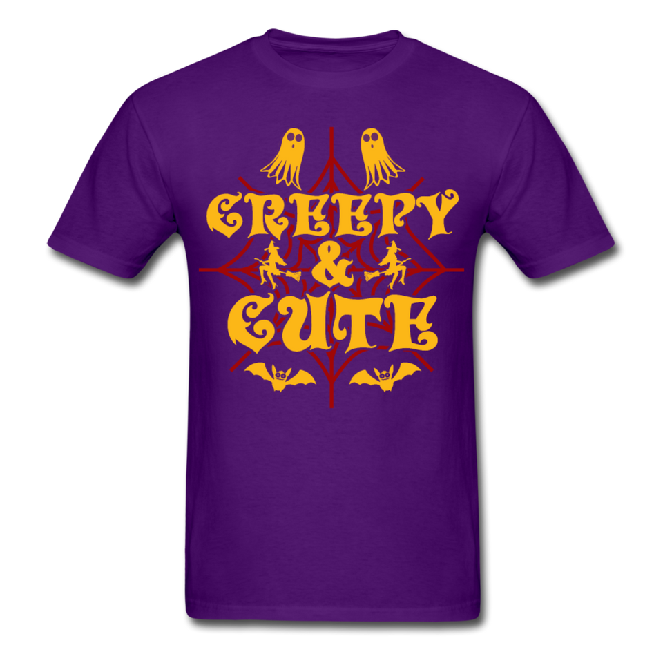 Creepy and Cute shirt Funny Halloween Witch Ghost T-Shirt - purple
