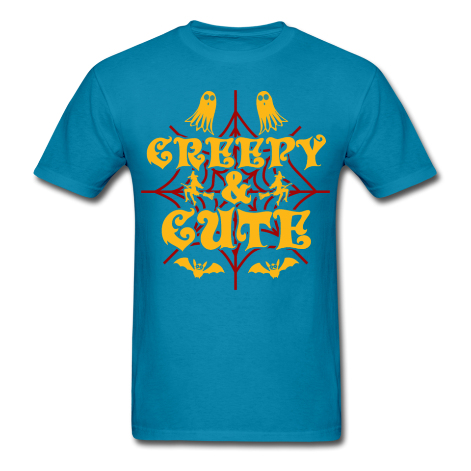 Creepy and Cute shirt Funny Halloween Witch Ghost T-Shirt - turquoise