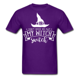 Dont make me flip my witch switch shirt Funny Halloween Witch T-Shirt - purple