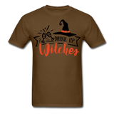 Drink up witches shirt Funny Halloween Witch T-Shirt - brown