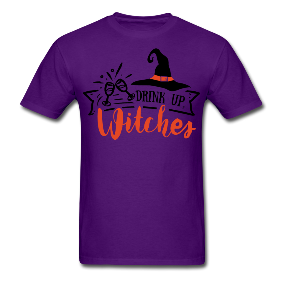 Drink up witches shirt Funny Halloween Witch T-Shirt - purple