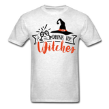 Drink up witches shirt Funny Halloween Witch T-Shirt - light heather gray