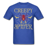 Creepy Spider shirt Funny Halloween Witch Bat T-Shirt - royal blue