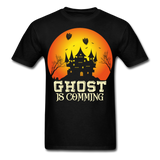 Ghost is Comming Halloween shirt Halloween Haunted House T-Shirt - black