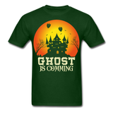 Ghost is Comming Halloween shirt Halloween Haunted House T-Shirt - forest green